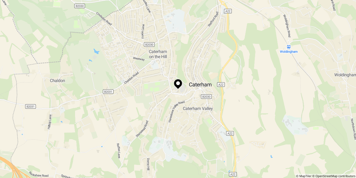 Approximate location of St. Mary's Mount, Caterham, CR3